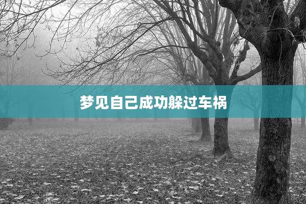 梦见自己成功躲过车祸