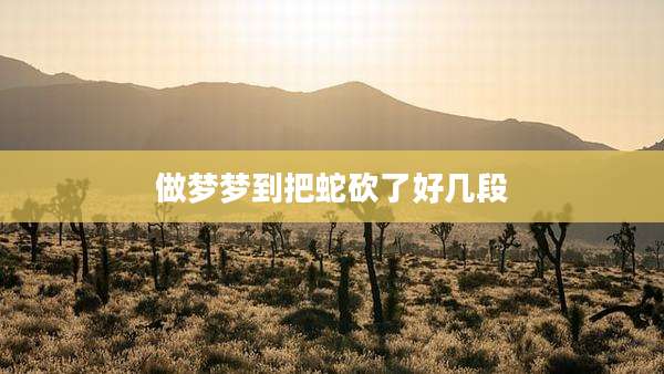 做梦梦到把蛇砍了好几段