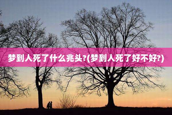 梦到人死了什么兆头?(梦到人死了好不好?)