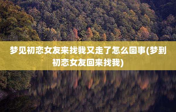 梦见初恋女友来找我又走了怎么回事(梦到初恋女友回来找我)