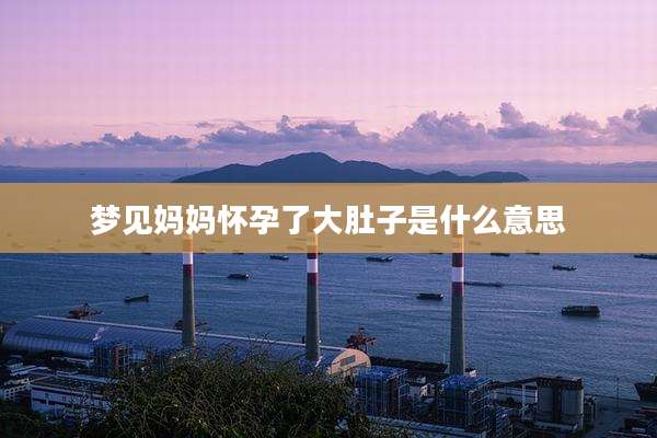 梦见妈妈怀孕了大肚子是什么意思