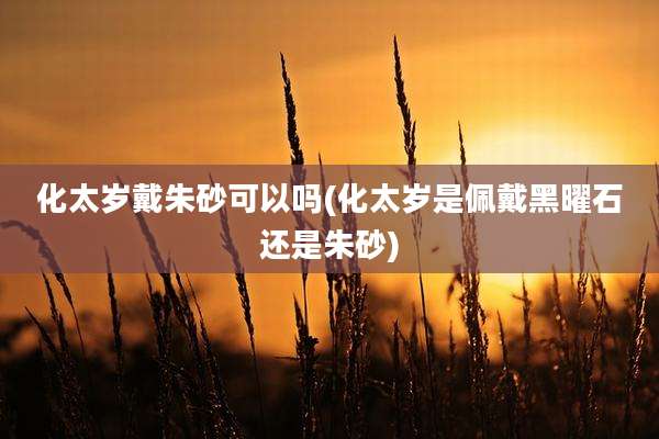 化太岁戴朱砂可以吗(化太岁是佩戴黑曜石还是朱砂)