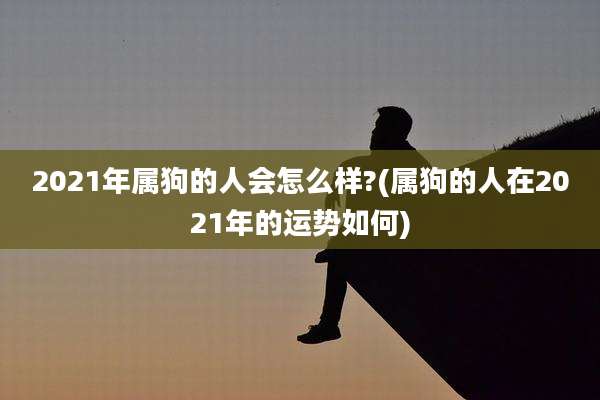 2021年属狗的人会怎么样?(属狗的人在2021年的运势如何)