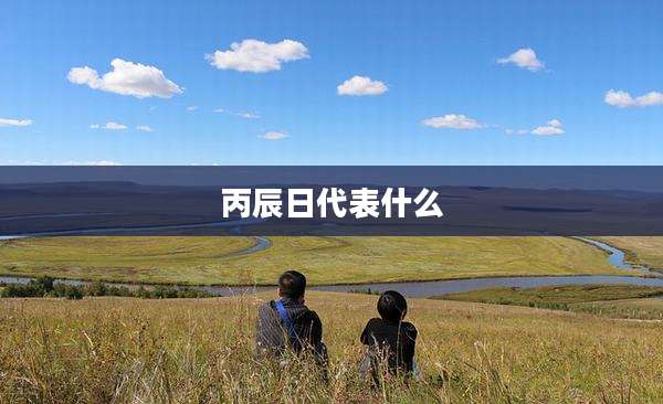 丙辰日代表什么