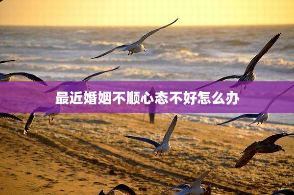 最近婚姻不顺心态不好怎么办