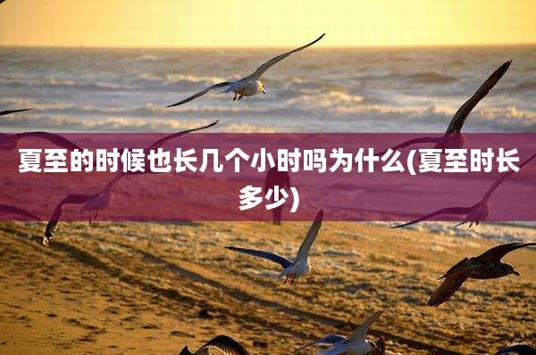 夏至的时候也长几个小时吗为什么(夏至时长多少)