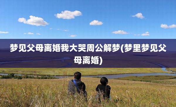 梦见父母离婚我大哭周公解梦(梦里梦见父母离婚)