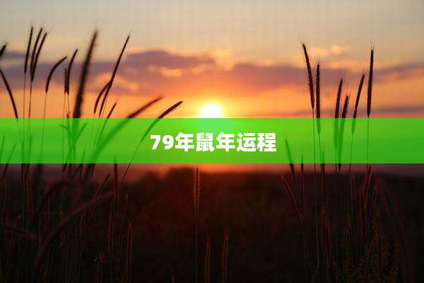 79年鼠年运程