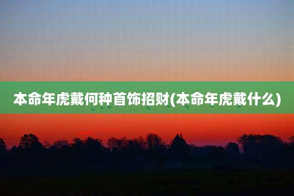 本命年虎戴何种首饰招财(本命年虎戴什么)
