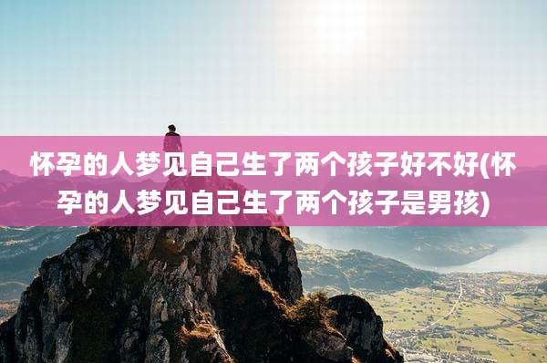 怀孕的人梦见自己生了两个孩子好不好(怀孕的人梦见自己生了两个孩子是男孩)