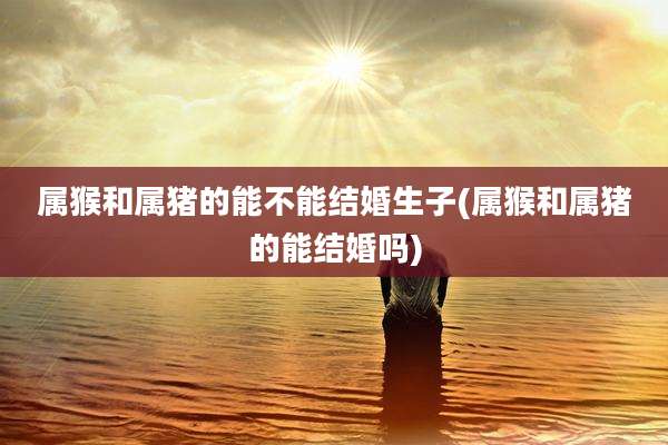 属猴和属猪的能不能结婚生子(属猴和属猪的能结婚吗)