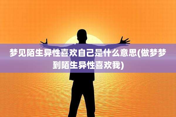 梦见陌生异性喜欢自己是什么意思(做梦梦到陌生异性喜欢我)