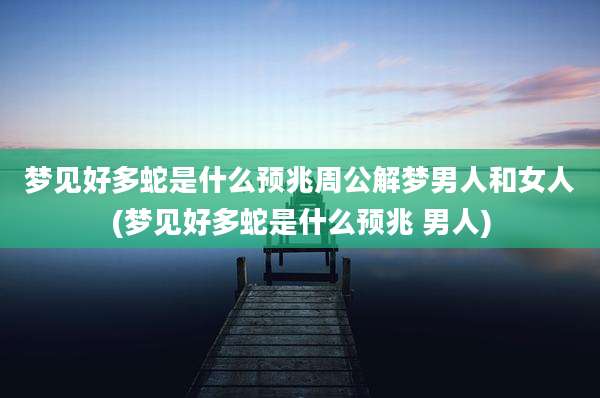 梦见好多蛇是什么预兆周公解梦男人和女人(梦见好多蛇是什么预兆 男人)