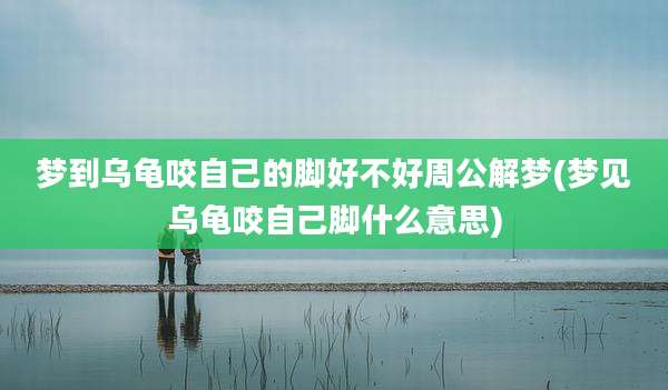 梦到乌龟咬自己的脚好不好周公解梦(梦见乌龟咬自己脚什么意思)