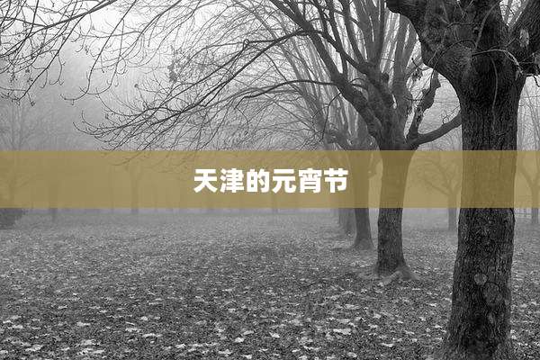 天津的元宵节
