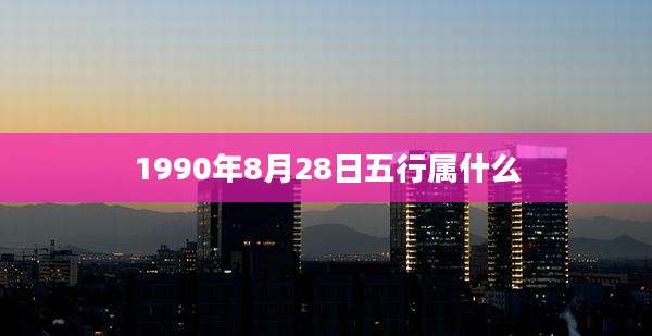 1990年8月28日五行属什么