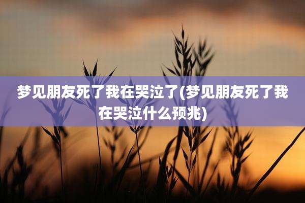 梦见朋友死了我在哭泣了(梦见朋友死了我在哭泣什么预兆)