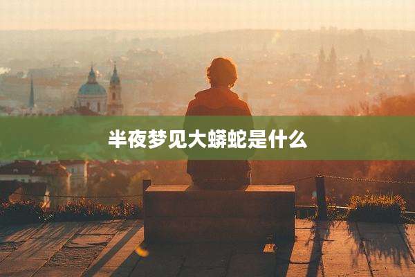 半夜梦见大蟒蛇是什么
