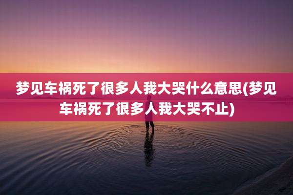 梦见车祸死了很多人我大哭什么意思(梦见车祸死了很多人我大哭不止)