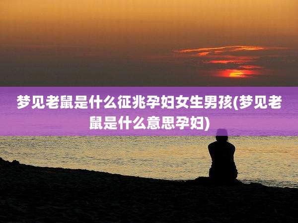 梦见老鼠是什么征兆孕妇女生男孩(梦见老鼠是什么意思孕妇)