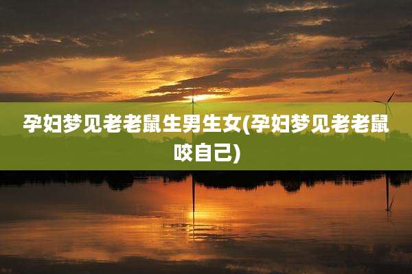 孕妇梦见老老鼠生男生女(孕妇梦见老老鼠咬自己)