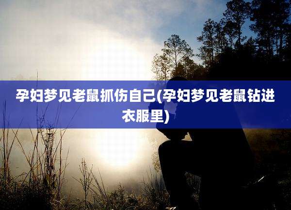 孕妇梦见老鼠抓伤自己(孕妇梦见老鼠钻进衣服里)