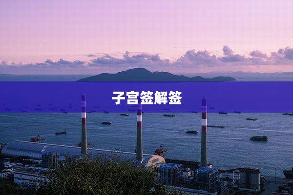 子宫签解签
