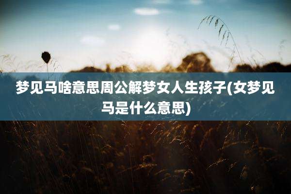 梦见马啥意思周公解梦女人生孩子(女梦见马是什么意思)