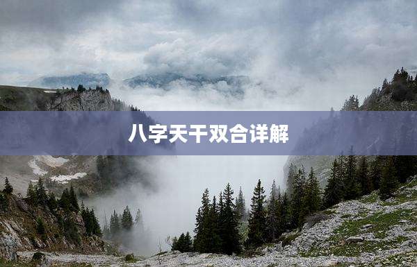 八字天干双合详解