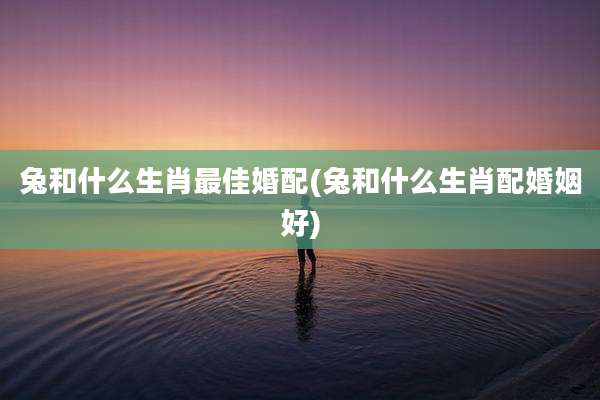 兔和什么生肖最佳婚配(兔和什么生肖配婚姻好)