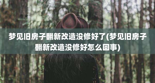 梦见旧房子翻新改造没修好了(梦见旧房子翻新改造没修好怎么回事)