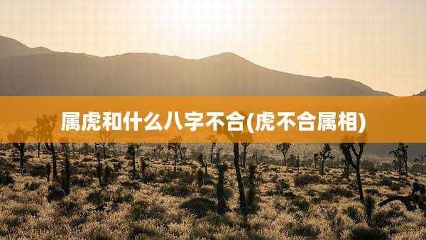 属虎和什么八字不合(虎不合属相)
