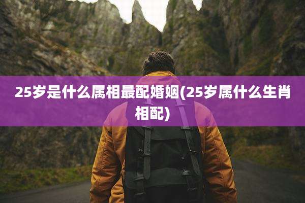 25岁是什么属相最配婚姻(25岁属什么生肖相配)