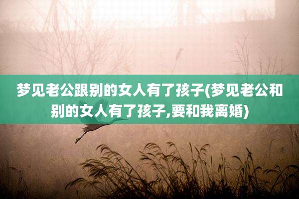 梦见老公跟别的女人有了孩子(梦见老公和别的女人有了孩子,要和我离婚)