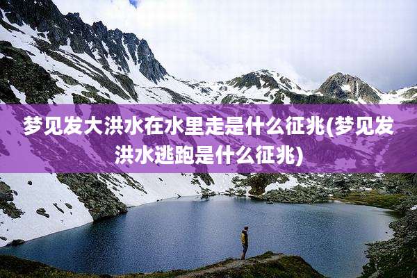 梦见发大洪水在水里走是什么征兆(梦见发洪水逃跑是什么征兆)
