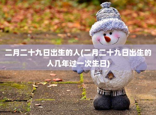 二月二十九日出生的人(二月二十九日出生的人几年过一次生日)