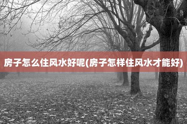 房子怎么住风水好呢(房子怎样住风水才能好)
