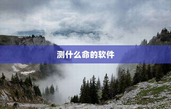 测什么命的软件