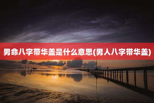 男命八字带华盖是什么意思(男人八字带华盖)