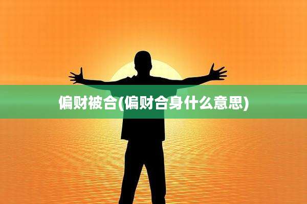 偏财被合(偏财合身什么意思)