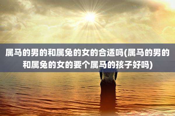 属马的男的和属兔的女的合适吗(属马的男的和属兔的女的要个属马的孩子好吗)