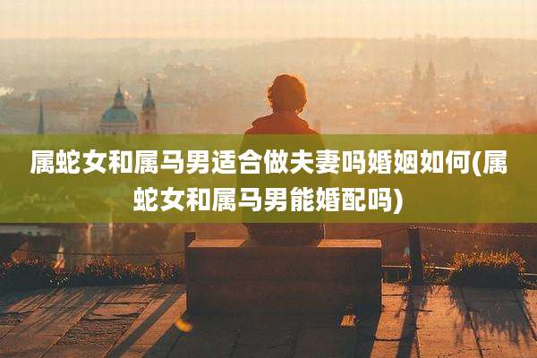 属蛇女和属马男适合做夫妻吗婚姻如何(属蛇女和属马男能婚配吗)