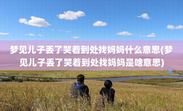 梦见儿子丢了哭着到处找妈妈什么意思(梦见儿子丢了哭着到处找妈妈是啥意思)