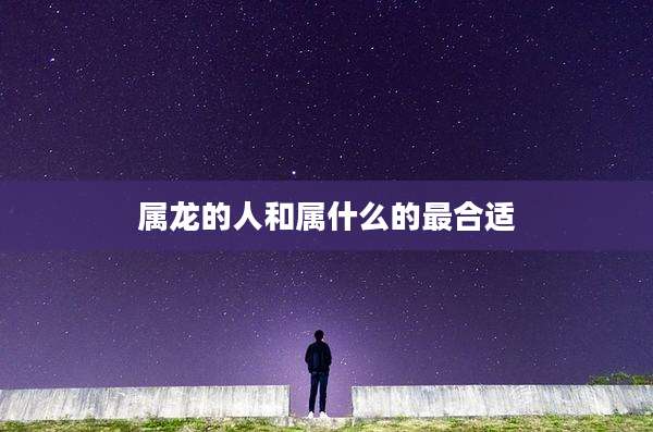 属龙的人和属什么的最合适