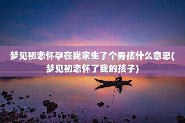 梦见初恋怀孕在我家生了个男孩什么意思(梦见初恋怀了我的孩子)