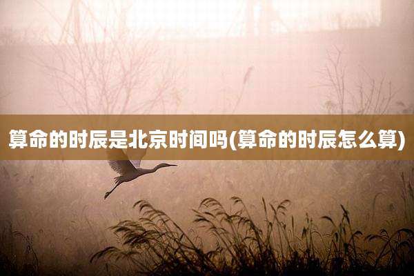算命的时辰是北京时间吗(算命的时辰怎么算)