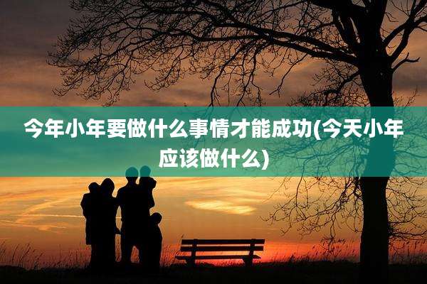 今年小年要做什么事情才能成功(今天小年应该做什么)