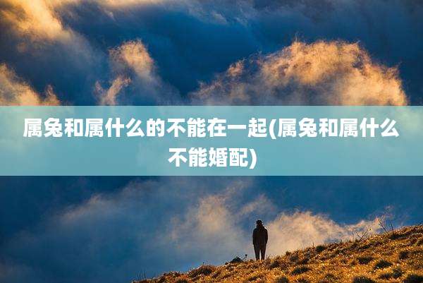属兔和属什么的不能在一起(属兔和属什么不能婚配)