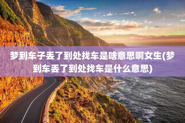 梦到车子丢了到处找车是啥意思啊女生(梦到车丢了到处找车是什么意思)
