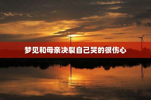 梦见和母亲决裂自己哭的很伤心